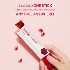 Coleology Cutting Jelly 10days - Garcinia Cambogia (HCA), Chia Seeds Collagen, Hyaluronic Acid, Pomegranate Flavored 8.81 oz /10 Sticks