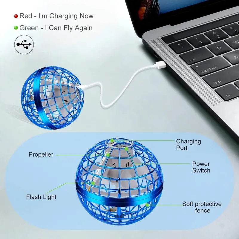 Galaxy Anti-Gravity Boomerang Ball – Hover Orb & LED Fly Spinners for All Ages – Cool Indoor/Outdoor Toys for 6-12 Year Olds & Teens
