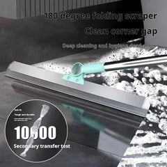 Magic Broom Set, Scraping Water and Mopping Floor, Dual Wet and Dry Use for Toilet, Bathroom, Washroom, Soft Silicone Floor Scraper for Sweeping Water, Household