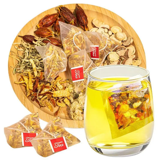 Chicory and 3 Gardenia Honeysuckle Liquorice Herbal Tea Ready to Eat Convenient | Orange Peel & Chrysanthemum – Cool Relief from Heat | 30 packs in 1 bag