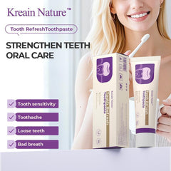 Kreain Nature 5 Tooth Refresh Toothpaste for Fresh Breath Prevent Tooth Loss with Natural Ingredients Gentle Care for Tooth Sensitivity Toothache Care for Dental Health