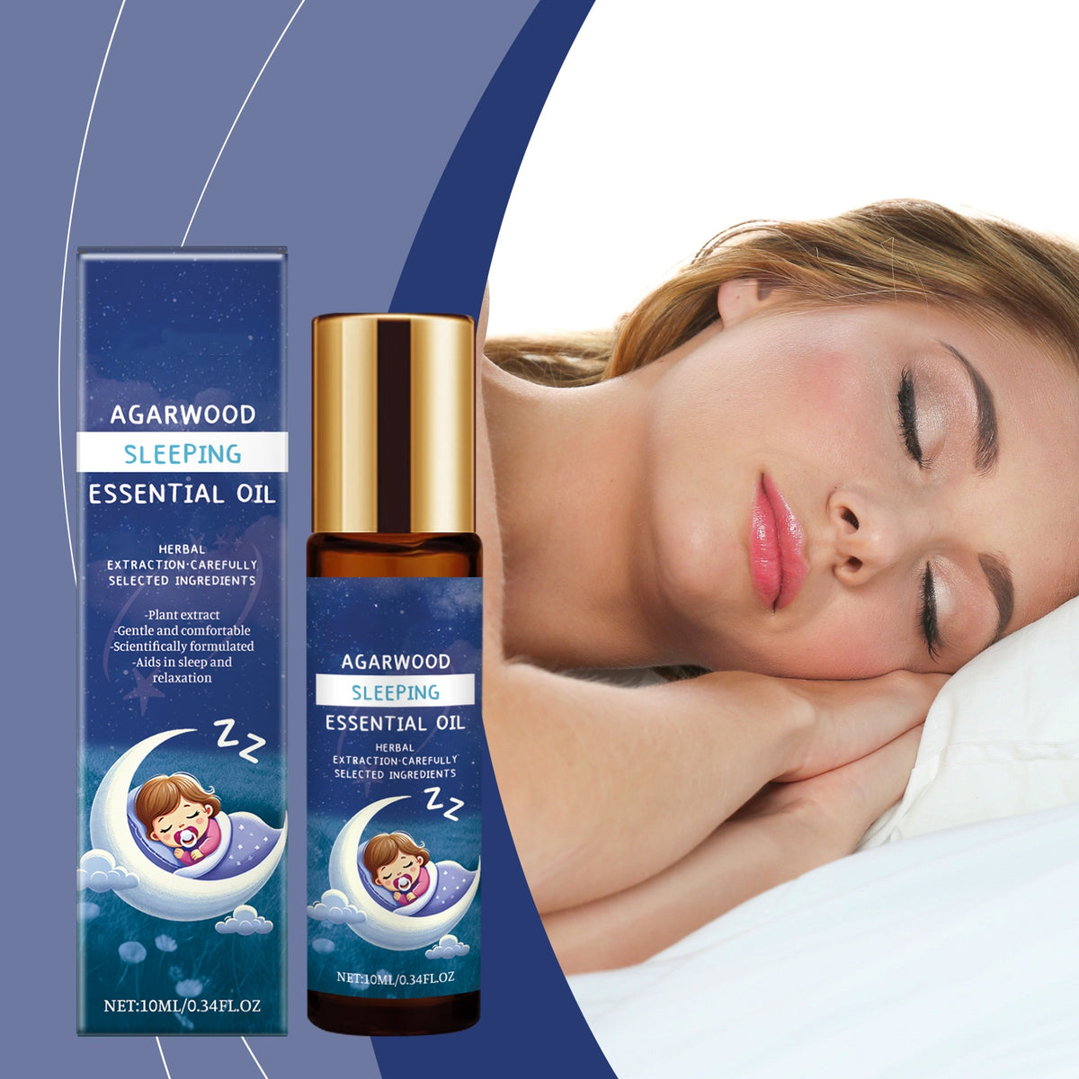 Lavender Sleep Essential Oil Gentle botanical ingredients for daily massage Comforting body care oil for bedtime