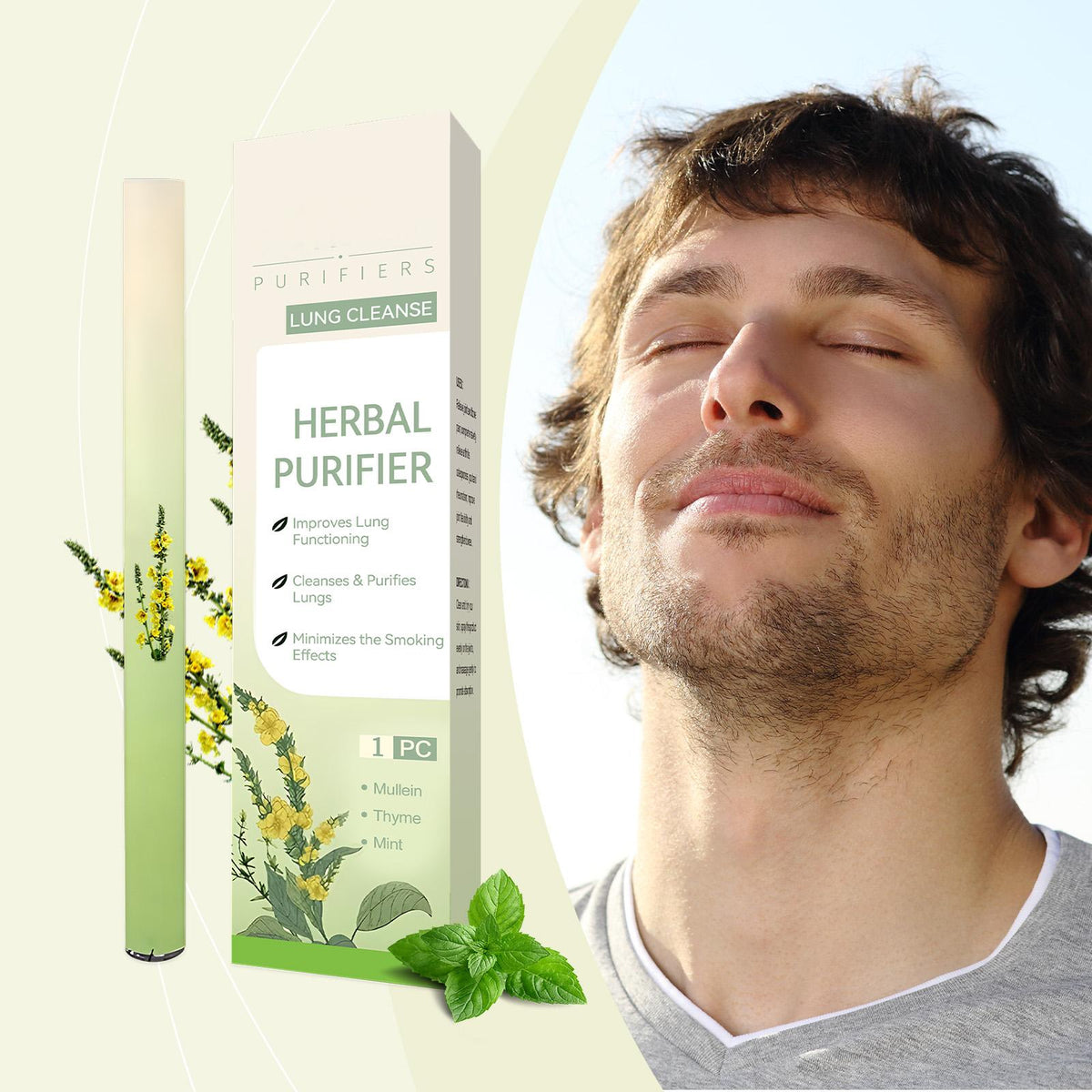 Mullein Relaxation Stick – Soothes Lungs, Detoxifies, Freshens